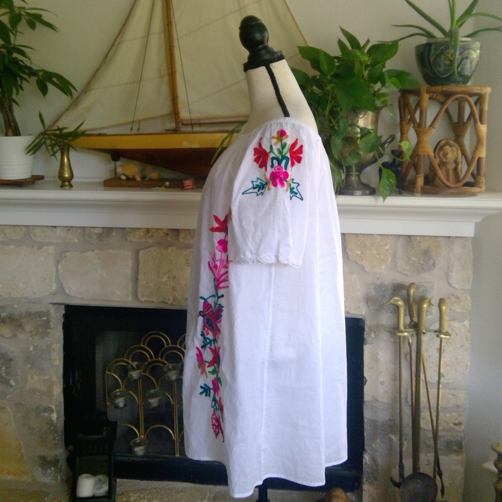 South Main embroidered cotton off shoulder dress - Picture 3 of 6